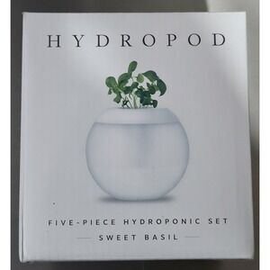 Hydropod Five Piece Hydroponic Set Sweet Basil, W & P Design, Brand New Complete
